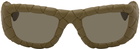 Bottega Veneta Green Intrecciato Sunglasses