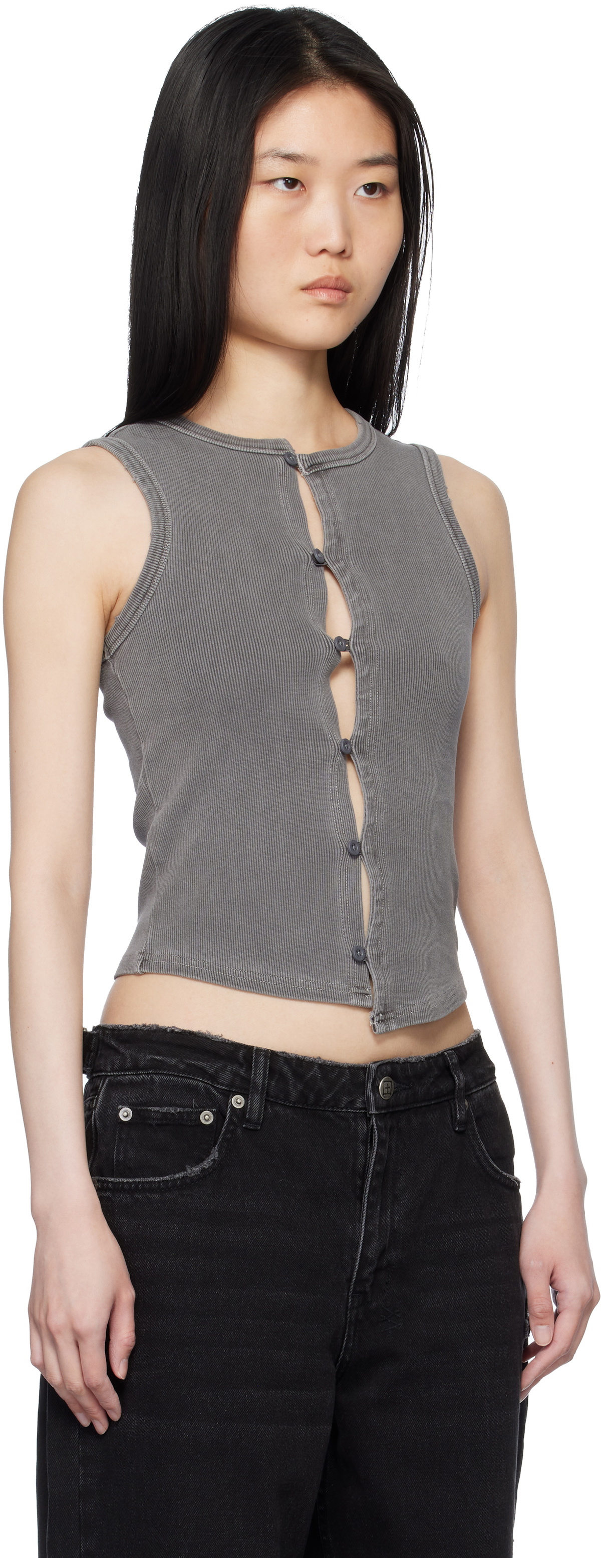 Ksubi Gray Syndicate Xtra Rework Tank Top