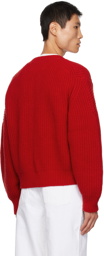 Recto Red Chunky Cardigan