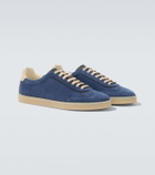 Brunello Cucinelli Leather-trimmed suede sneakers