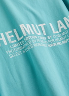 Helmut Lang Postcard Printed Cotton T-shirt Teal