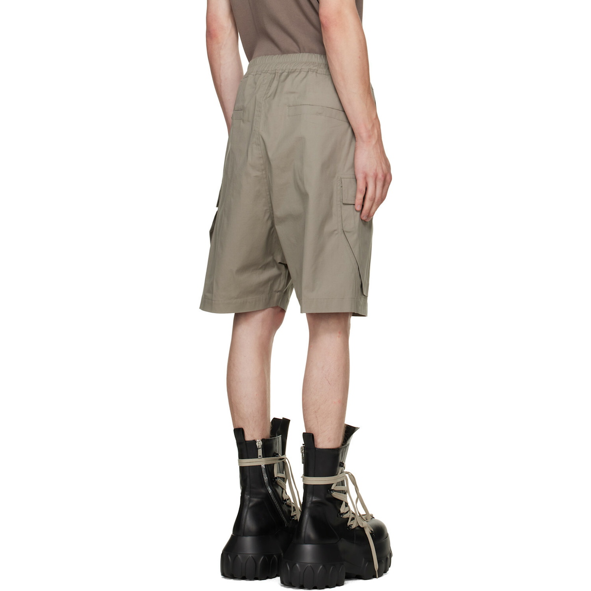 Rick Owens Gray Tower Cargobela Shorts