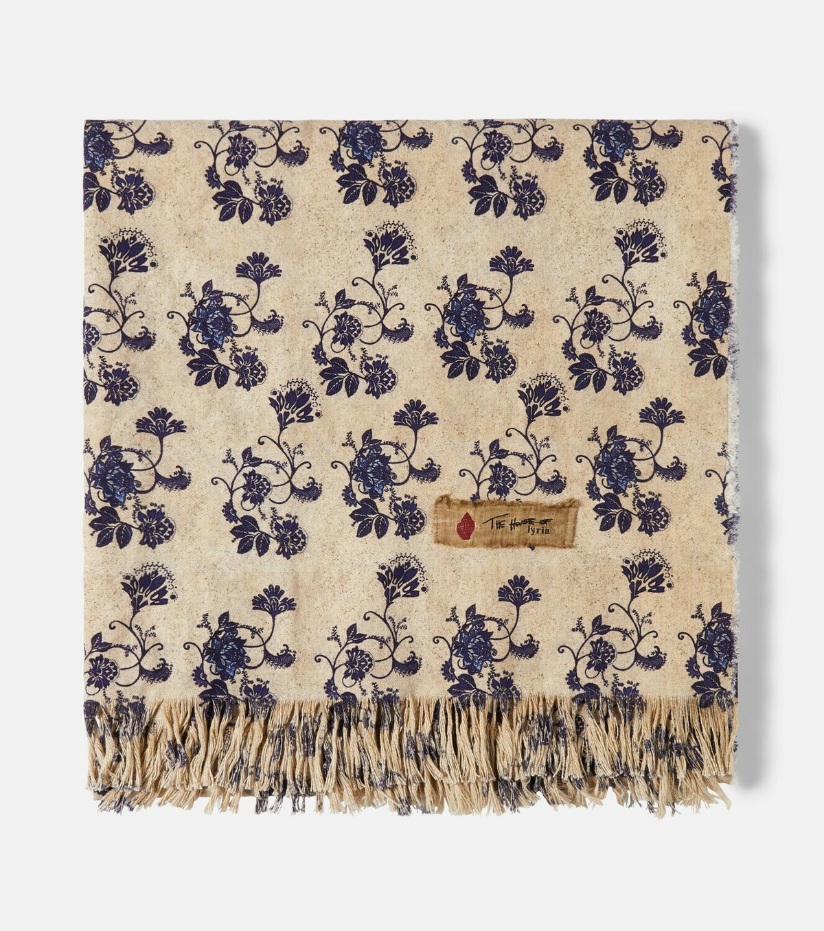 The House of Lyria Sharpei floral cotton and linen throw