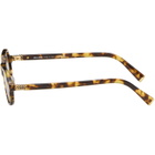 Miu Miu Eyewear Brown Tortoiseshell Rectangular Sunglasses