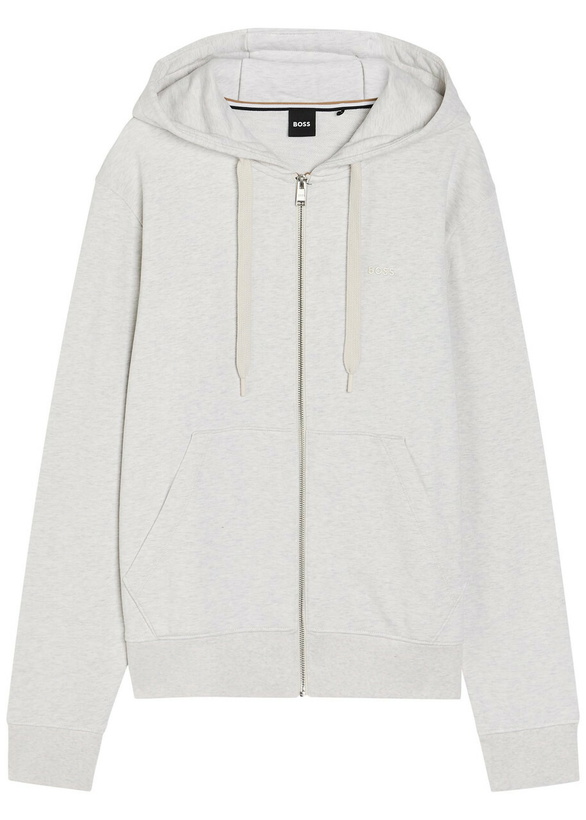 Photo: Boss Spence Hooded Cotton Sweatshirt Ecru
