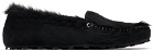 Marni Black Calf-Hair Moc Loafers