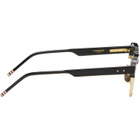 Thom Browne Black Acetate & Titanium Square Sunglasses