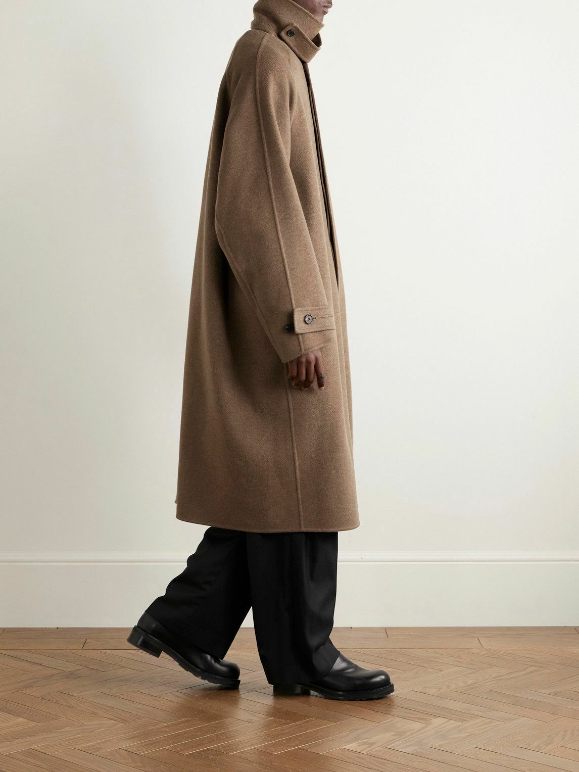 The Row - Kenet Oversized Cashmere and Virgin Wool-Blend Coat - Brown