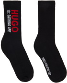 Hugo Black & White Mr. Bathing Ape Edition Two-Pack Logo Socks