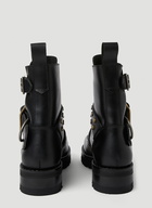 Combat Buckle Boots in Black