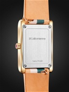 laCalifornienne - Daybreak 24mm Gold-Plated and Leather Watch, Ref. No. DB-01 YG CEC