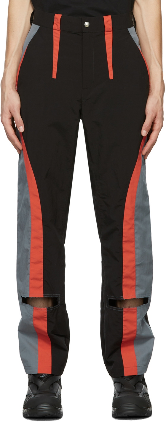 パンツ KIKOKOSTADINOV 21AW JETHRA TROUSERS Kiko Kostadinov Black & Red Jethra Trousers Kiko Kostadinov