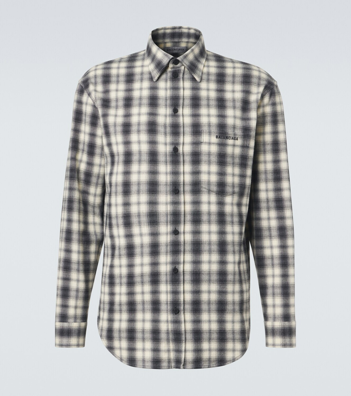 Balenciaga Checked cotton flannel shirt