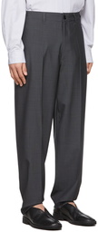 Lemaire Grey Birdseye Tapered Trousers