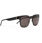 SAINT LAURENT - Square-Frame Metal Sunglasses - Black