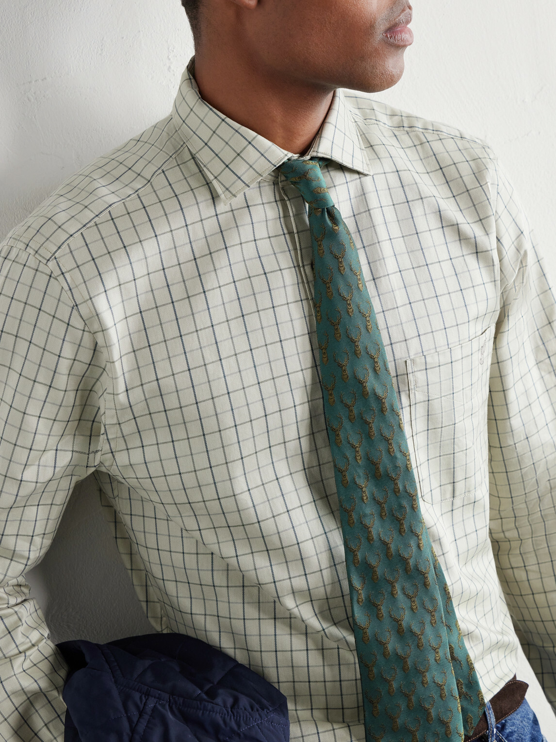 Purdey - 8cm Printed Silk Tie - Green