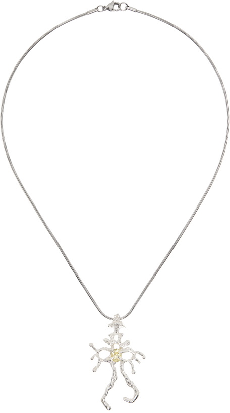 Photo: Harlot Hands SSENSE Exclusive Silver Allure Pendant Necklace