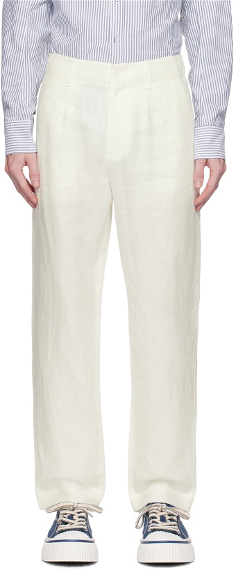 Photo: rag & bone Off-White Slim-Fit Trousers