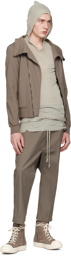 Rick Owens Gray Drawstring Trousers