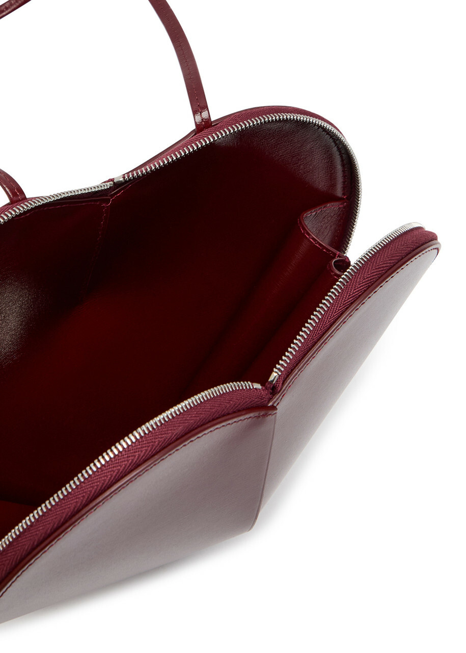 Alaïa Le Couer Glossed Leather Cross-body bag - Burgundy - One Size