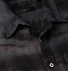 AMIRI - Tie-Dyed Cotton-Blend Flannel Shirt - Black