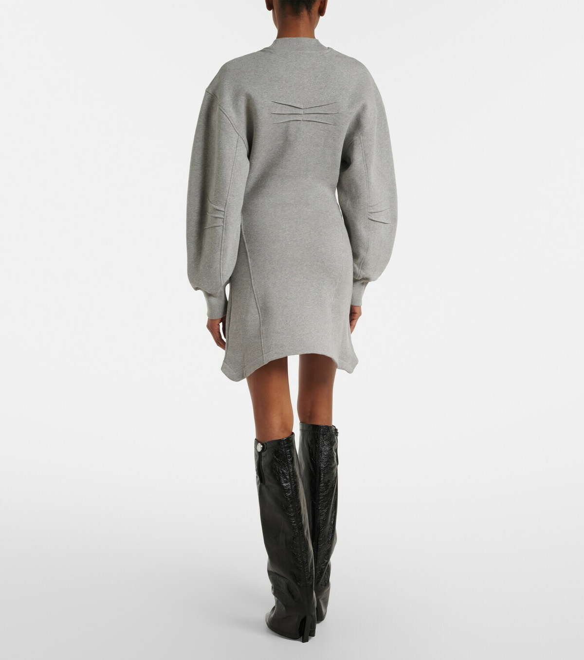 The Attico Cotton jersey sweatshirt dress