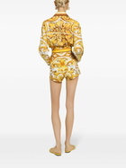 Dolce & Gabbana Majolica-Print Cropped Shirt