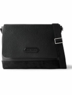 TOM FORD - Suede-Trimmed Full-Grain Leather Messenger Bag