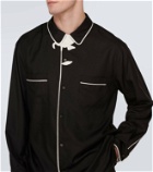 Valentino Embroidered silk poplin shirt