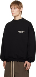 Fear of God ESSENTIALS Black Fleece Crewneck Sweatshirt