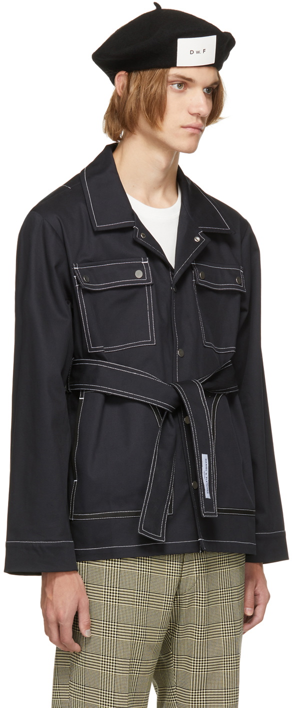 Daniel W. Fletcher Navy Contrast Stitch Field Jacket