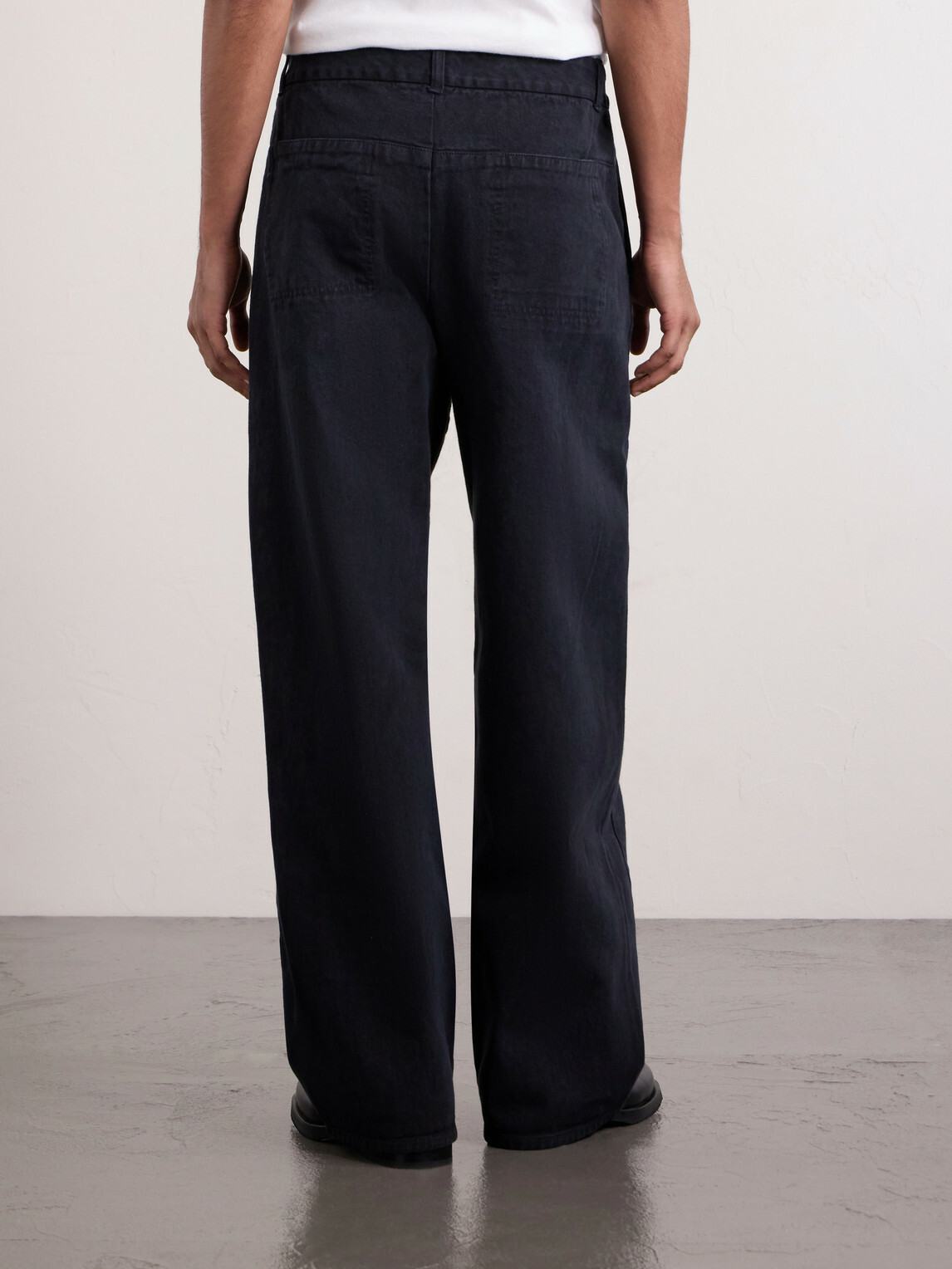 Amomento - Cotton Wide-Leg Jeans - Black