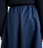 Brunello Cucinelli Cotton-blend midi skirt