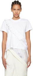 Noir Kei Ninomiya White Ruffled T-Shirt