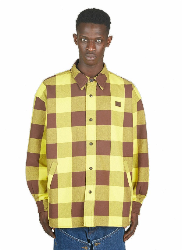 Photo: Acne Studios - Padded Check Overshirt in Yellow