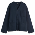 A.P.C. Men's Leandre Pleat Stitch Cardigan in Dark Navy