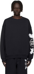 Y-3 Black Graphic Crew Sweatshirt