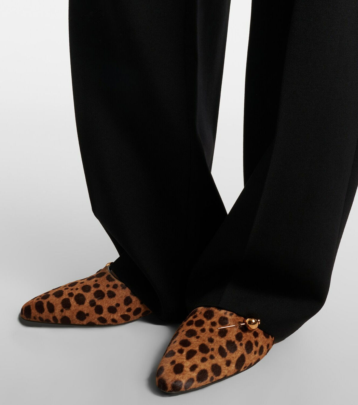 Herbert Levine Sleep On It cheetah-print calf hair mules