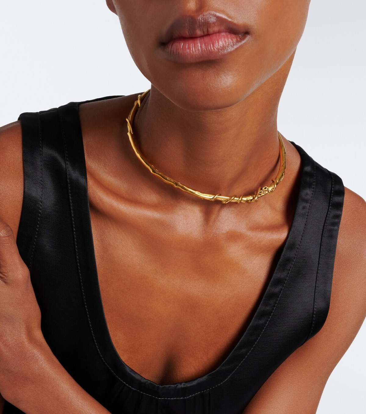 Saint Laurent Cassandre Mulberry necklace