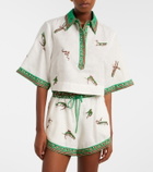 Alémais Wanda embroidered linen shirt