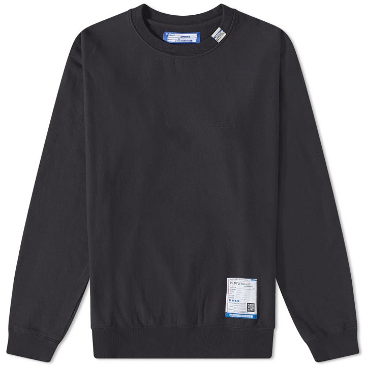 Photo: Instru(men-tal) by Mihara Men's Instrumental by Mihara Embroidered Crew Sweat in Black