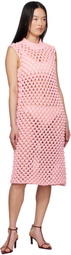 Jil Sander Pink Sleeveless Crewneck Midi Dress