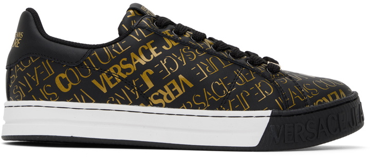 Photo: Versace Jeans Couture Black & Gold Court 88 Sneakers