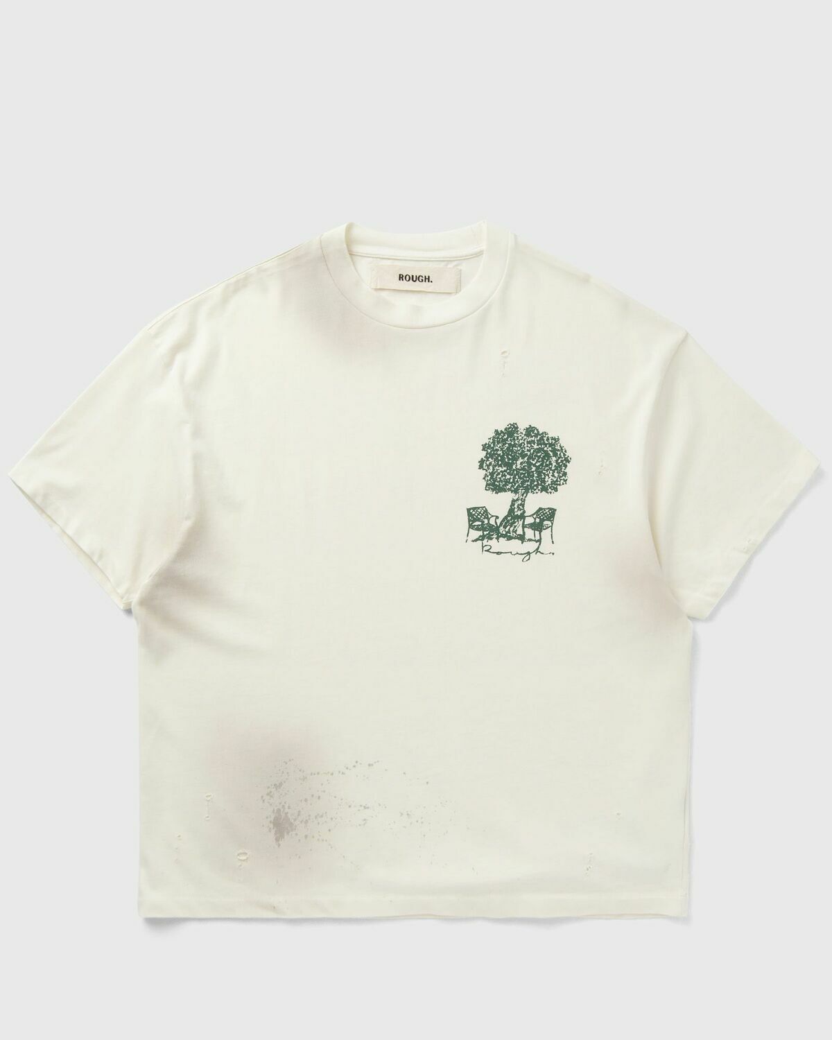 Rough. AVLI T-SHIRT White Mens Shortsleefe