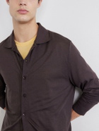 Altea - Julius Lyocell and Cotton-Blend Jersey Shirt - Brown