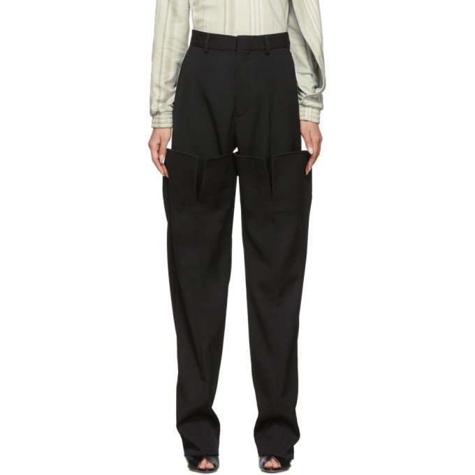 Y/Project Black Double Leg Trousers Y/Project