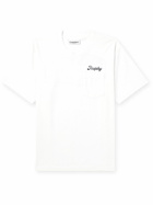 Cherry Los Angeles - Trophy Logo-Print Garment-Dyed Cotton-Jersey T-Shirt - White