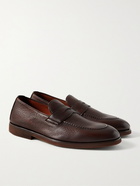 BRUNELLO CUCINELLI - Full-Grain Leather Penny Loafers - Brown