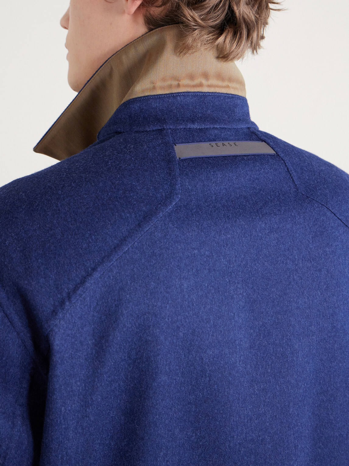 SEASE - Wool-Blend Overshirt - Blue