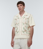 Bode Gerber embroidered cotton shirt